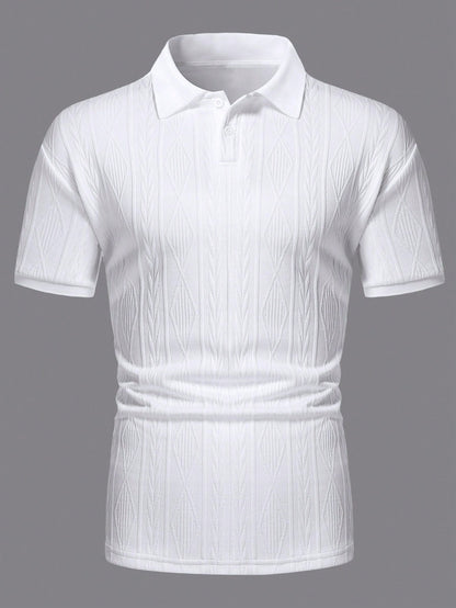 Polo strutturato per uomo – Elegante maglietta a maniche corte traspirante e stilosa