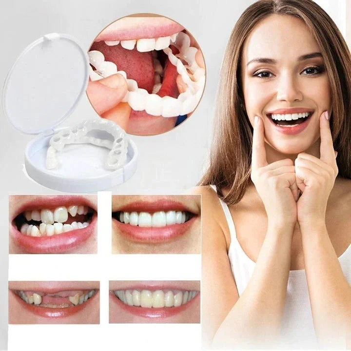 Brilliva - Clip-On Dentali Immediati per Denti Superiori e Inferiori