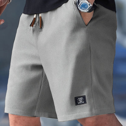 Pantaloni corti strutturati per uomo – Pantaloni a rete traspiranti con cordoncino