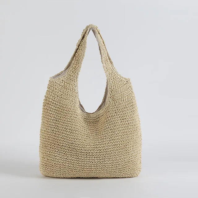 Amandine - Borsa da spiaggia | Borsa in rattan per donne | Borsa a tracolla intrecciata | Borsa estiva per la spiaggia
