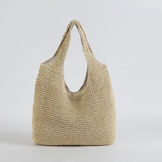 Amandine - Borsa da spiaggia | Borsa in rattan per donne | Borsa a tracolla intrecciata | Borsa estiva per la spiaggia