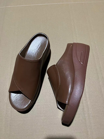 Clara - Sandali Plateau Eleganti e Ortopedici con Punta Aperta