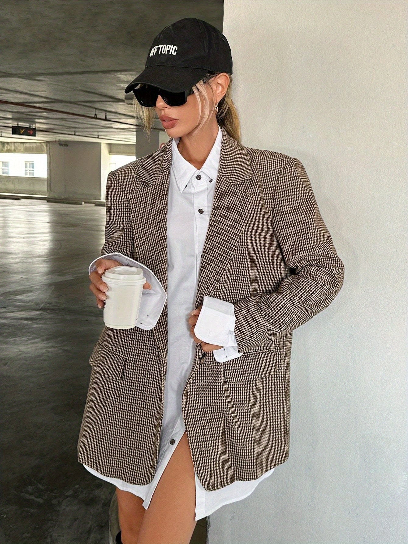 Florélie - Elegante Blazer Lungo Beige per Donne | Business Casual – Giacca Perfetta per la Primavera