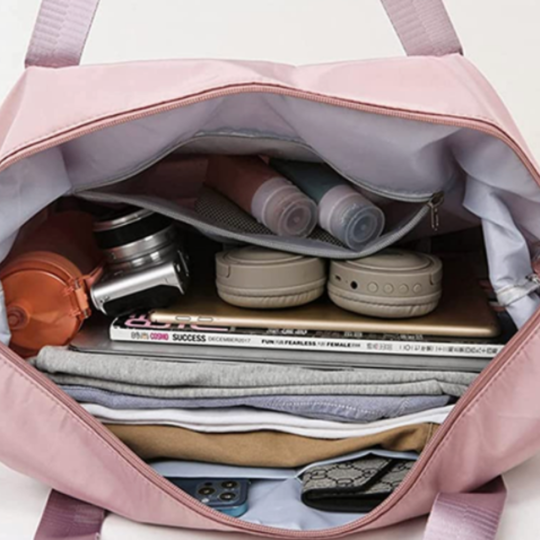 Grande borsa da viaggio per donne con scomparto per scarpe – Borsa da viaggio pieghevole per bagaglio a mano e weekend
