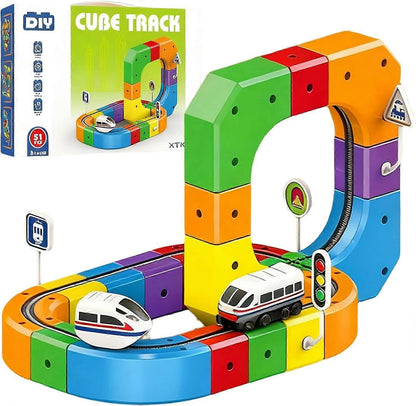 Tracivie - Pista a cubi fai-da-te – Creativo & Attivo – Gioco del treno DIY