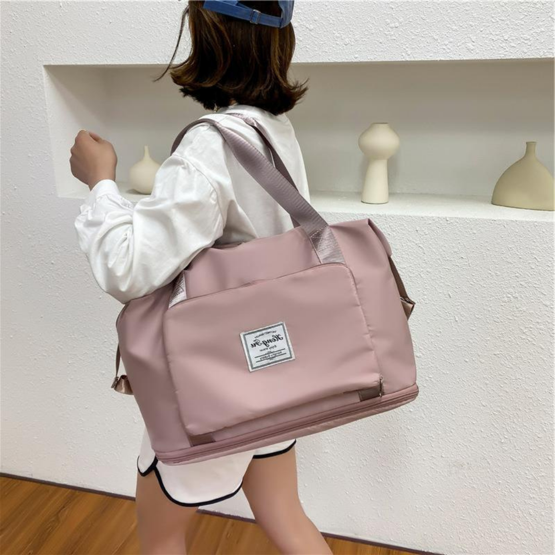 Grande borsa da viaggio per donne con scomparto per scarpe – Borsa da viaggio pieghevole per bagaglio a mano e weekend