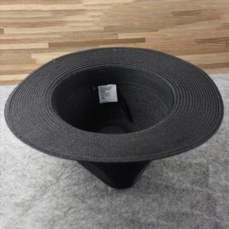 Cappello di paglia Fedora classico per uomo – Elegante cappello estivo con protezione UV e astuccio da viaggio