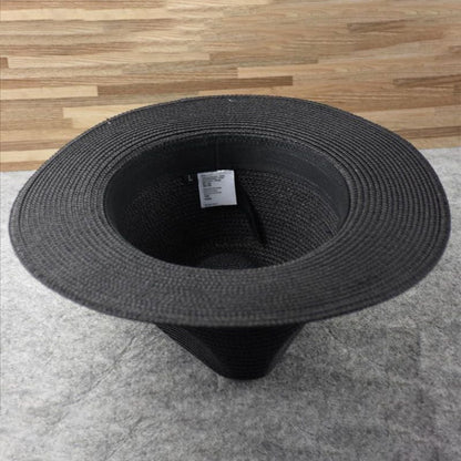 Cappello di paglia Fedora classico per uomo – Elegante cappello estivo con protezione UV e astuccio da viaggio