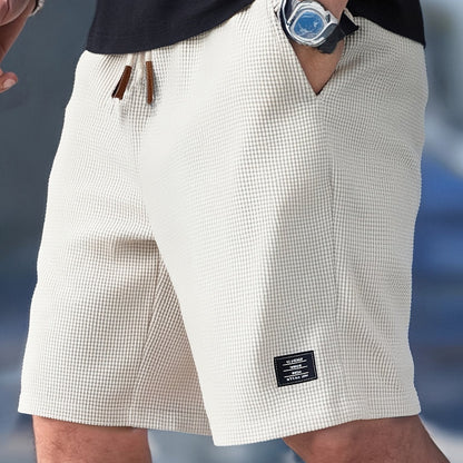 Pantaloni corti strutturati per uomo – Pantaloni a rete traspiranti con cordoncino
