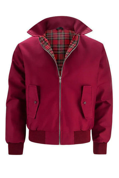 Michel - Elegante giacca Harrington con motivo scozzese e colletto per la primavera