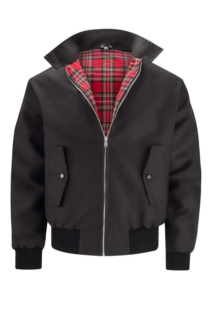 Michel - Elegante giacca Harrington con motivo scozzese e colletto per la primavera