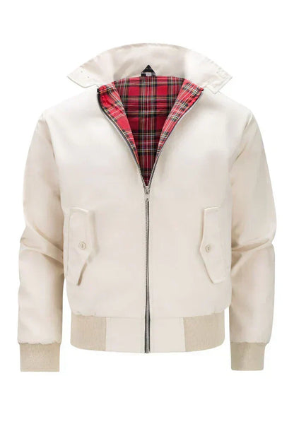Michel - Elegante giacca Harrington con motivo scozzese e colletto per la primavera