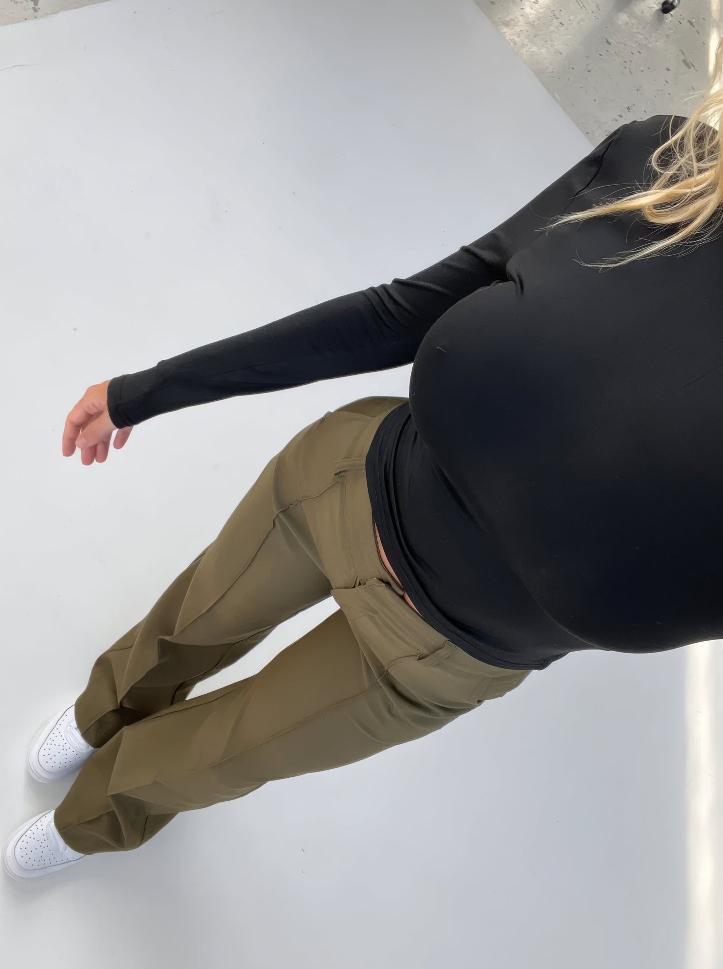 Floréa - Elegante Pantaloni Stretch a Vita Alta con Gamba Dritta per Donne