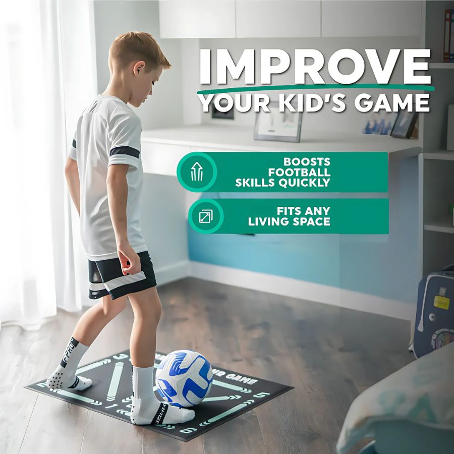Trainix - Tappeto da allenamento professionale per calcio e programma di allenamento video interattivo