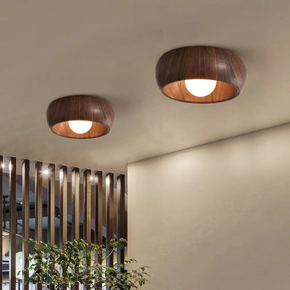LigneNature - Lampada da soffitto moderna minimalista effetto legno