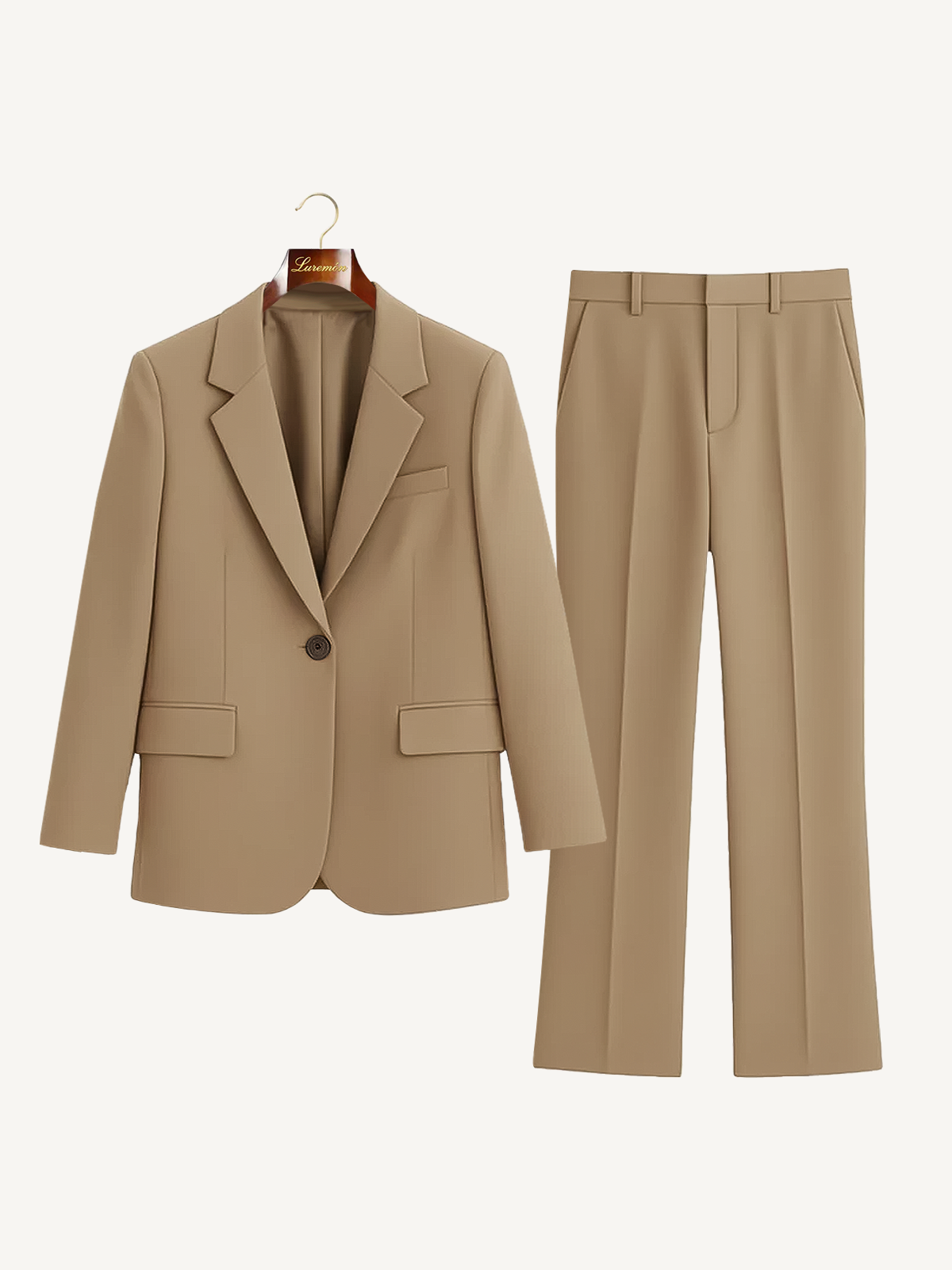 Completo elegante da donna – Set moderno di blazer e pantaloni in tessuto