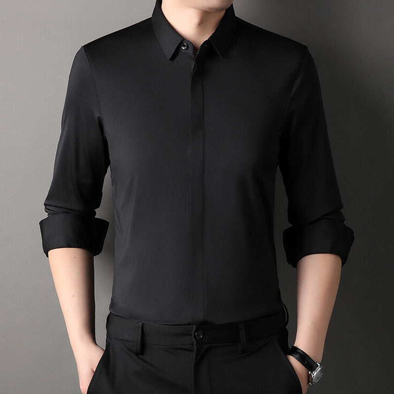 Théo - Camicia Mirabella, Antifreddo e Stretch per Primavera e Estate, Elegante per Uomini