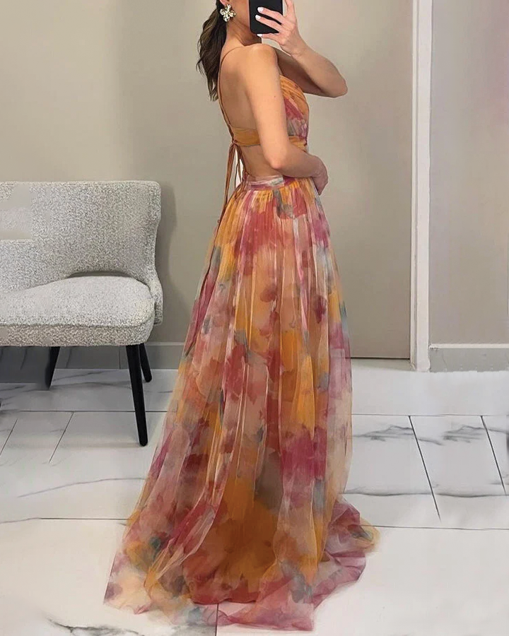 Liliane - Maxidress con motivo floreale
