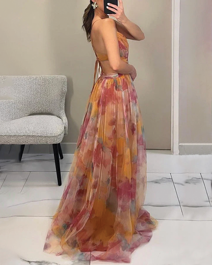 Liliane - Maxidress con motivo floreale