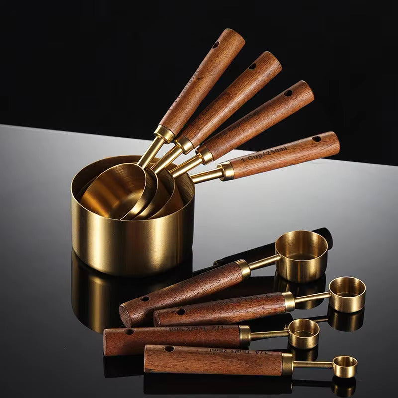 Prestinox - Set personalizzato di lusso 8 pezzi – Legno massello di rovere & acciaio inossidabile
