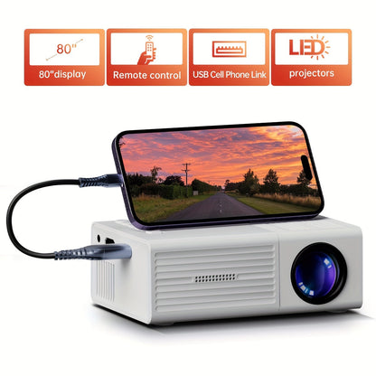 Luxivue - Mini-Proiettore Ultra Luminoso 3000 Lumen – Portatile, HDTV & USB, Ideale per Home Cinema e Utilizzo all'Aperto