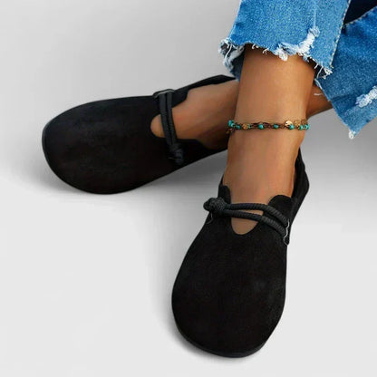 Scarpe Ballerina Comode per Donna – Flats Slip-On Morbidi con Decorazione a Lacci