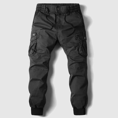 Marcel - Pantaloni Cargo Jogger per Uomo, Nero, Taglio Casual
