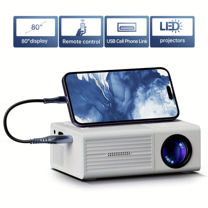 Luxivue - Mini-Proiettore Ultra Luminoso 3000 Lumen – Portatile, HDTV & USB, Ideale per Home Theater e Uso Esterno
