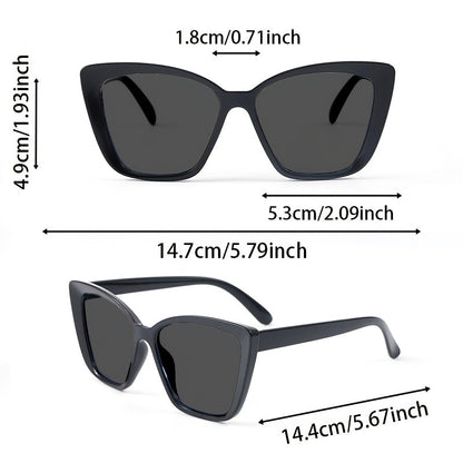 Occhiali da sole Cat-Eye UV400 con ampia montatura per donne – Occhiali oversize classici