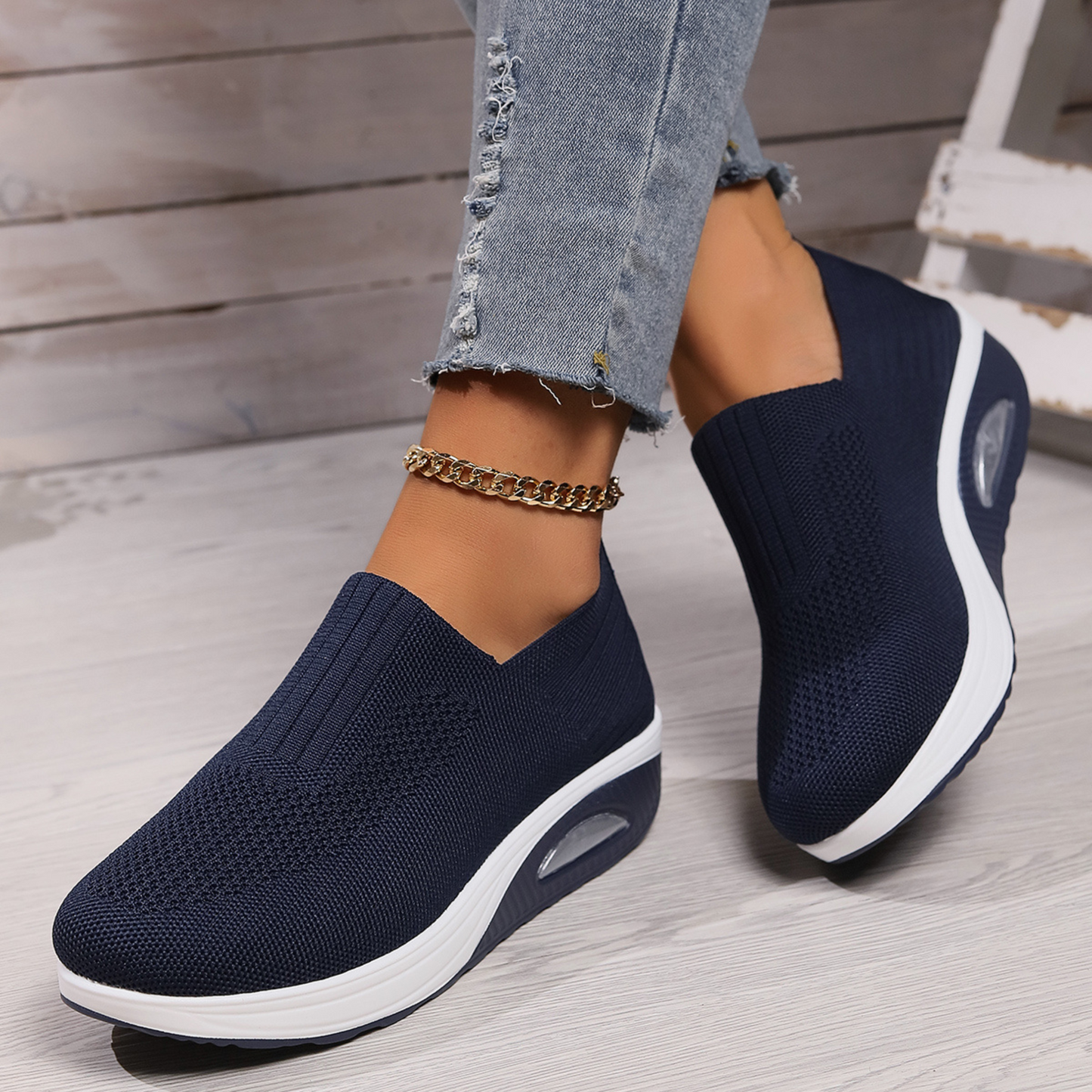 Sneaker ortopediche Slip-On per donne – Suola ad aria confortevole e alleviante