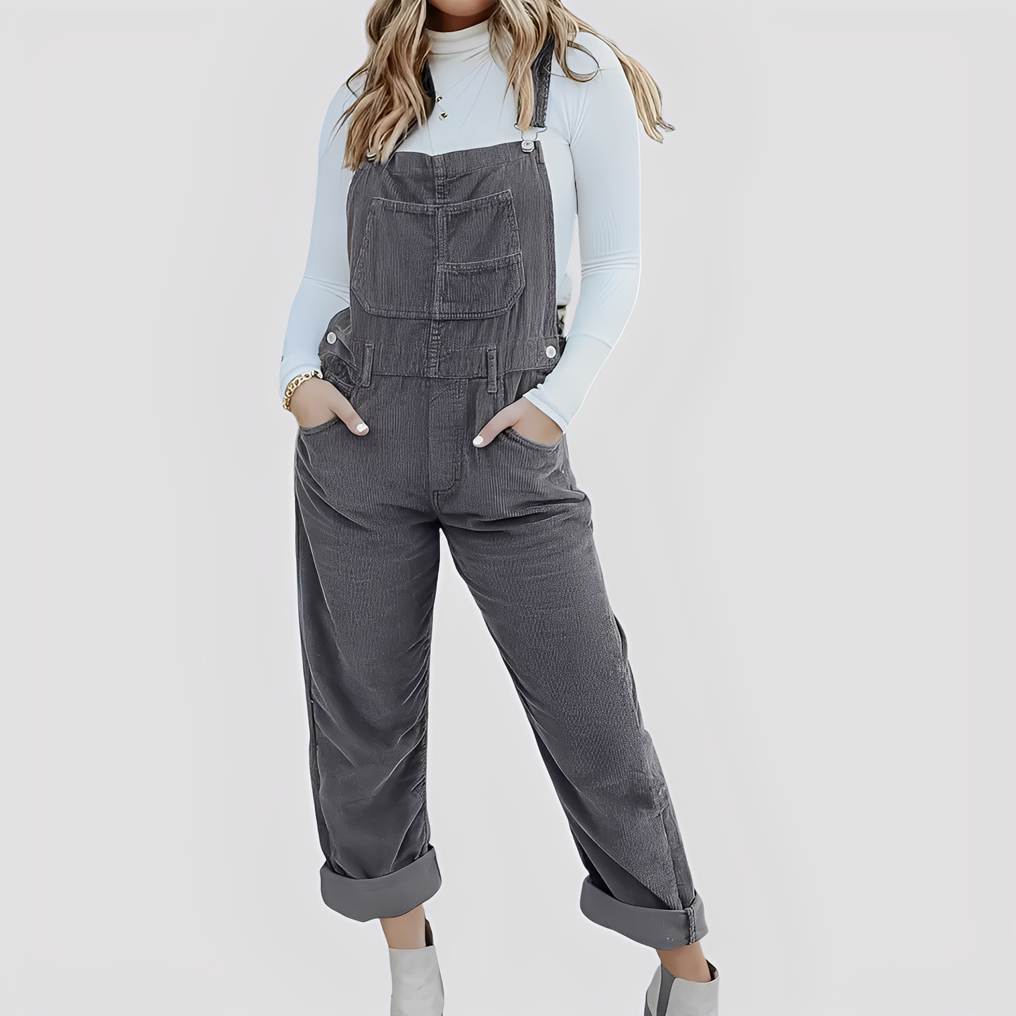 Koralie - Salopette in Jeans Classica e Larga per Donne