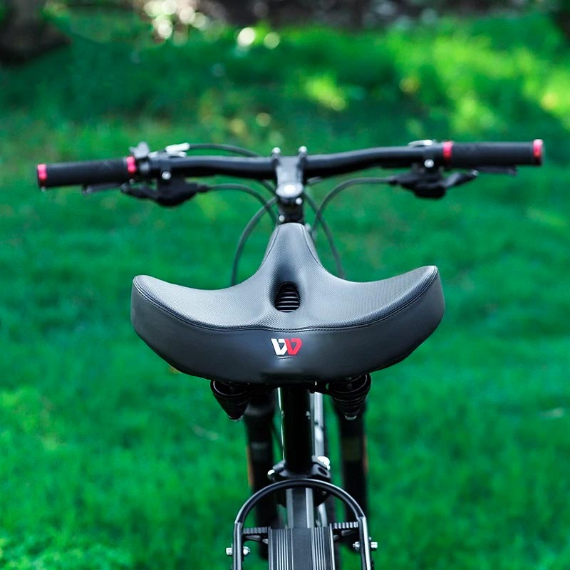 sella bici ergonomica extra larga vista laterale