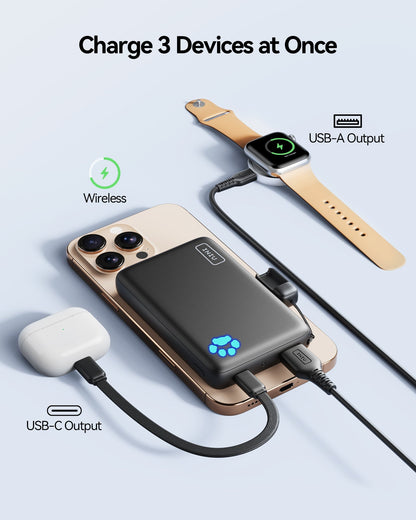 Powerbank magnetica da 10.000mAh – Ricarica wireless da 15W e ricarica rapida da 30W per iPhone e MagSafe
