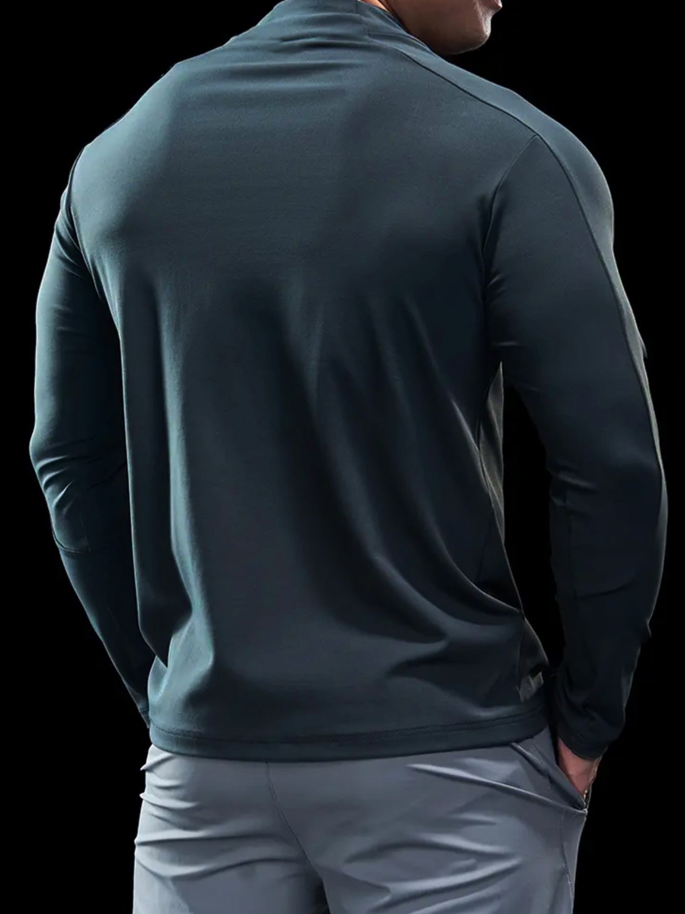 Maëlric - Giacca sportiva SmoothBlend con materiale ad asciugatura rapida per corsa e fitness con colletto a zip