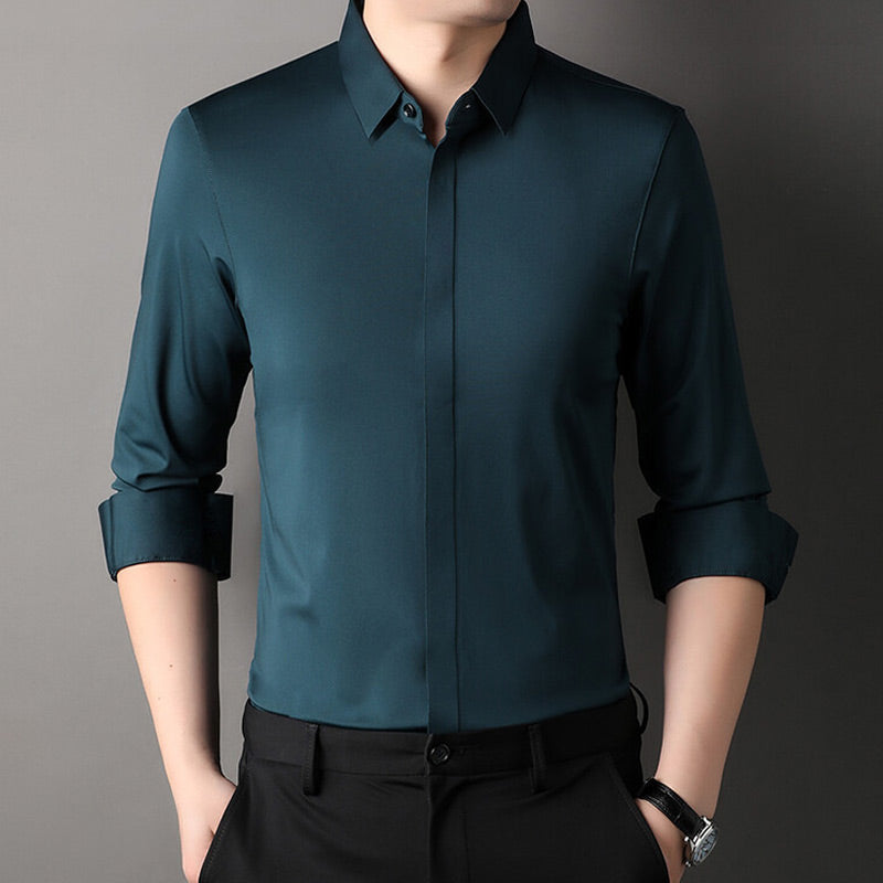 Théo - Camicia Mirabella, Antifreddo e Stretch per Primavera e Estate, Elegante per Uomini