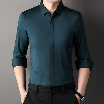 Théo - Camicia Mirabella, Antifreddo e Stretch per Primavera e Estate, Elegante per Uomini