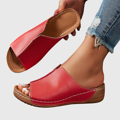 Comode ciabatte da donna con zeppa – Leggeri pantofoli estivi per la vita quotidiana e il comfort