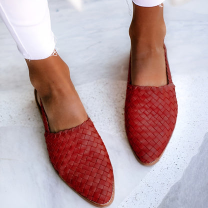 Ballerine Slingback Intrecciate per Donne – Eleganti Slipper Estivi con Punta Affusolata