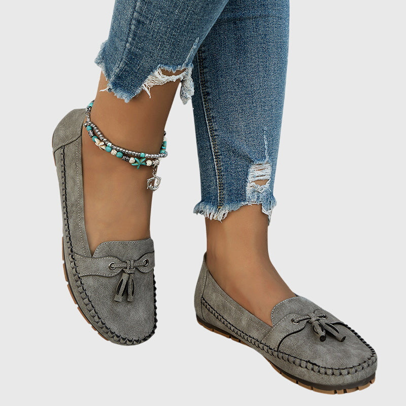 Mocassini da donna comodi in camoscio – Scarpe slip-on leggere per la vita quotidiana e il tempo libero