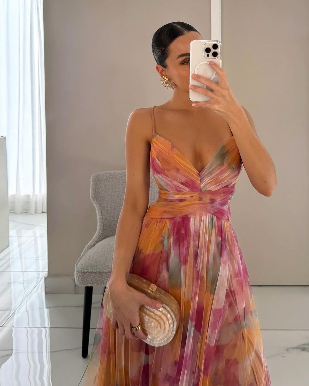 Liliane - Maxidress con motivo floreale