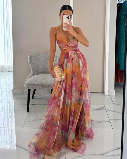 Liliane - Maxidress con stampa floreale