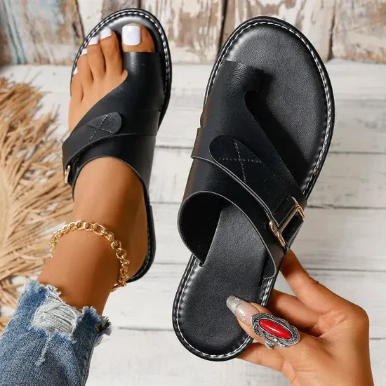 Sandali comodi con cinturino per le dita per donne – Scarpe estive regolabili leggere e stilose