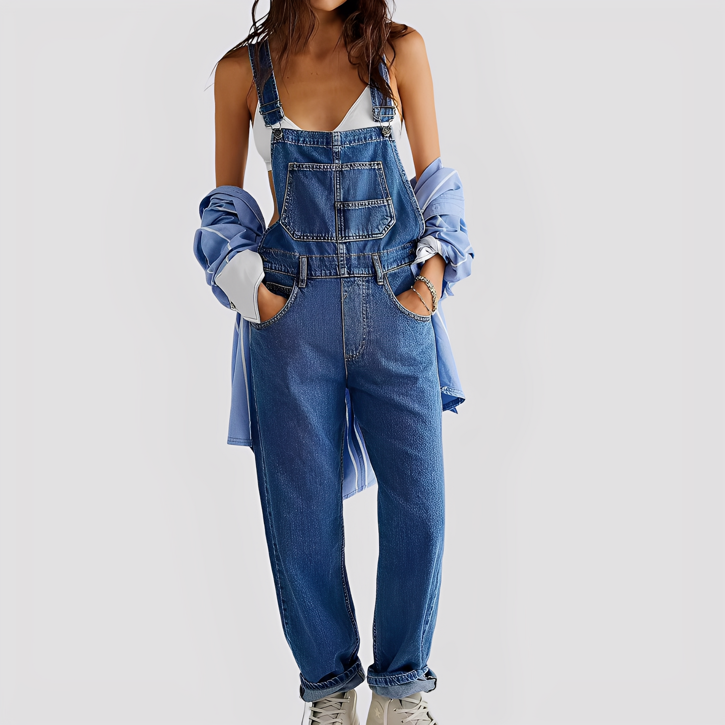 Koralie - Salopette in Jeans Classica e Larga per Donne