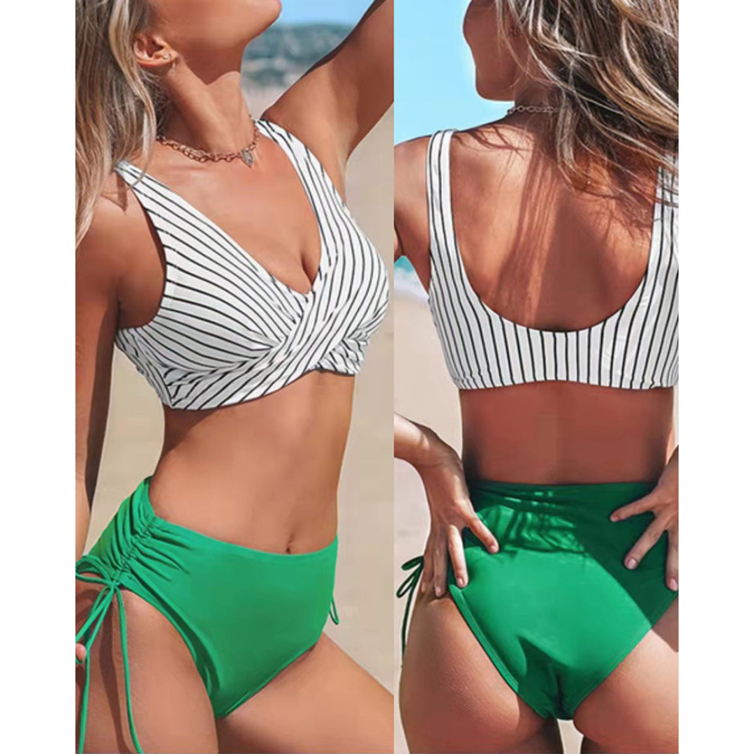 Set Bikini con Top Avvolgente & Schiena Lacciata – regolabile e modellante per donne
