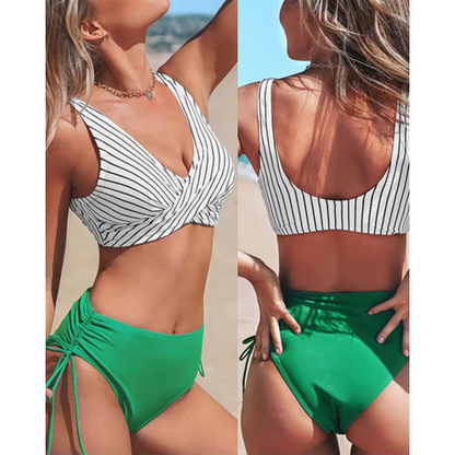 Set Bikini con Top Avvolgente & Schiena Lacciata – regolabile e modellante per donne