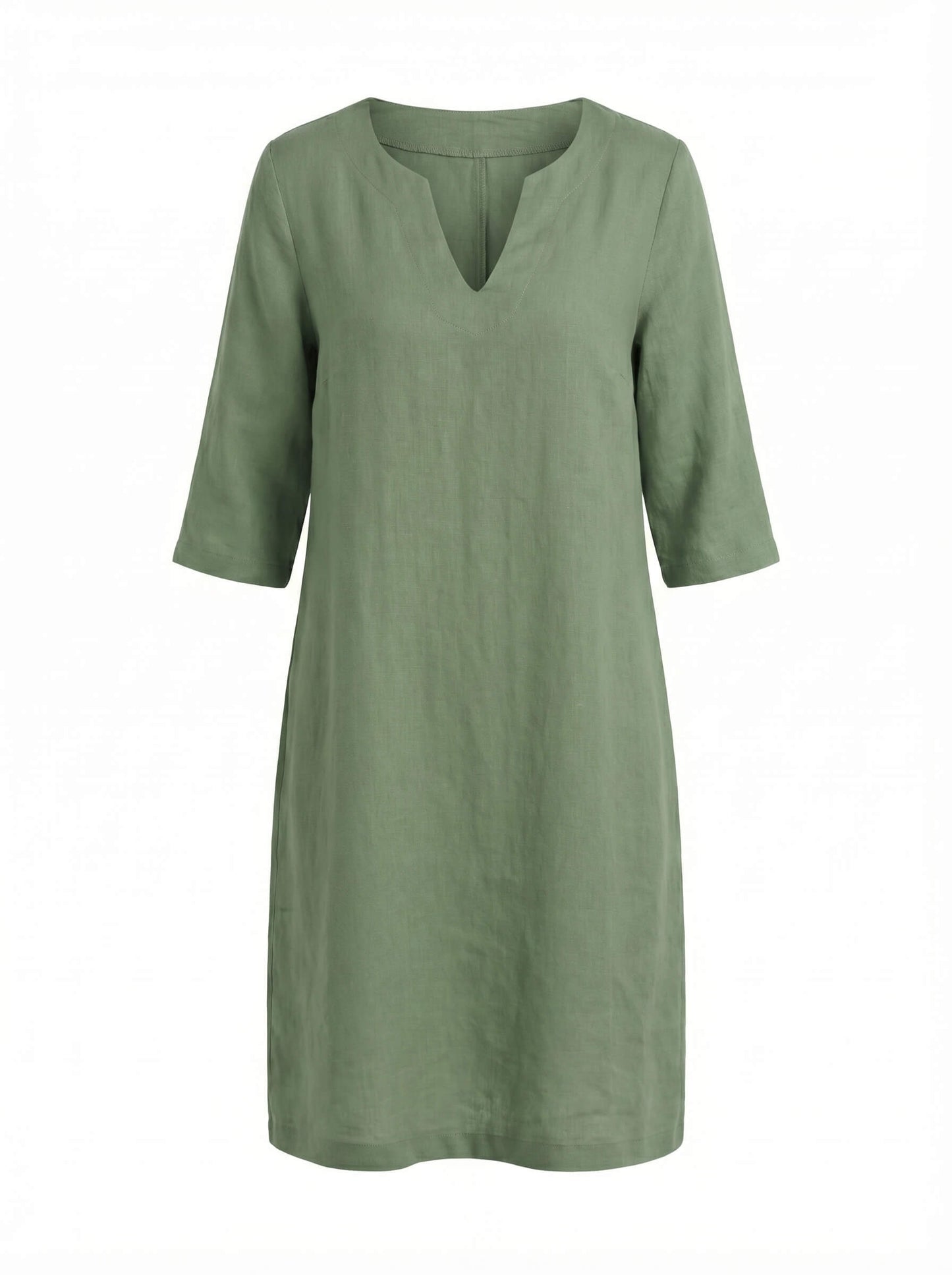 Abito estivo leggero per donne – Vestito arioso con scollatura a V e vestibilità comoda