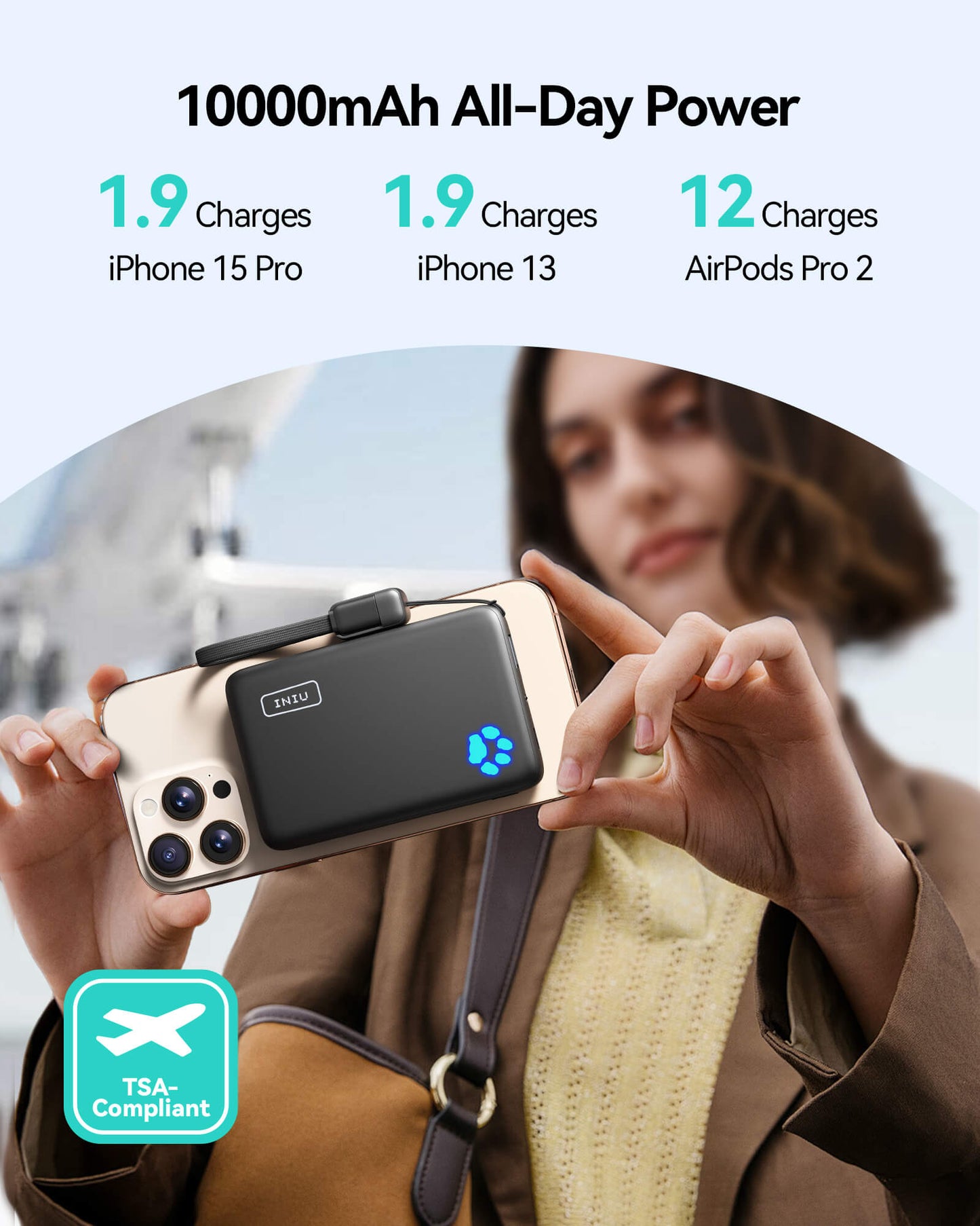 Powerbank magnetica da 10.000mAh – Ricarica wireless da 15W e ricarica rapida da 30W per iPhone e MagSafe