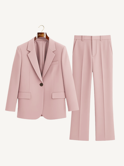 Completo elegante da donna – Set moderno di blazer e pantaloni in tessuto