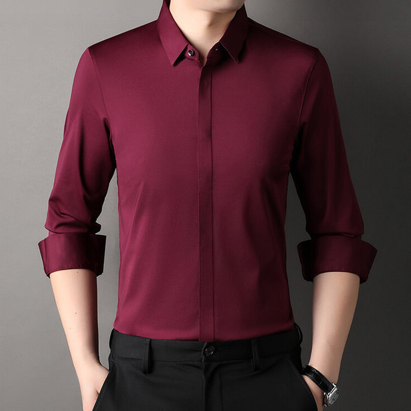 Théo - Camicia Mirabella, Antifreddo e Stretch per Primavera e Estate, Elegante per Uomini