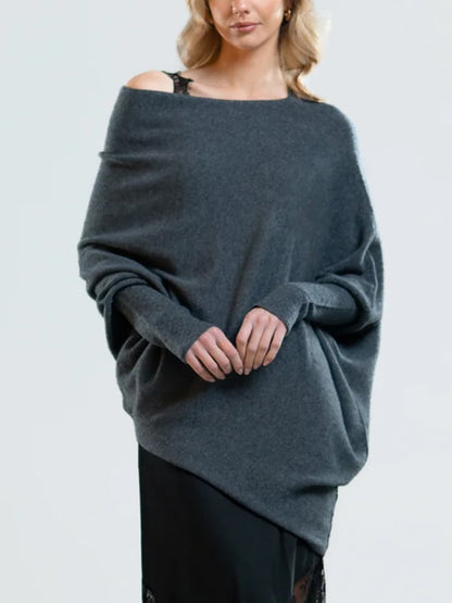 Rosalie - Maglione oversize lussuoso in cashmere con spalle scoperte per la primavera